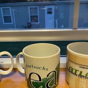 Collectible Starbucks Seattle City mug/Mount Rainier in background